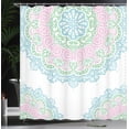 thumbnail image 3 of Ambesonne Oriental Shower Curtain, Soft Colors Mandala Print, 69"Wx70"L, Pale Pink, 3 of 4