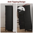 thumbnail image 6 of 72" Wooden Wardrobe Armoire with 4 Doors, Freestanding Bedroom Closet Cabinet with Hanging Rod & Adjustable Shelves-Black, 6 of 9