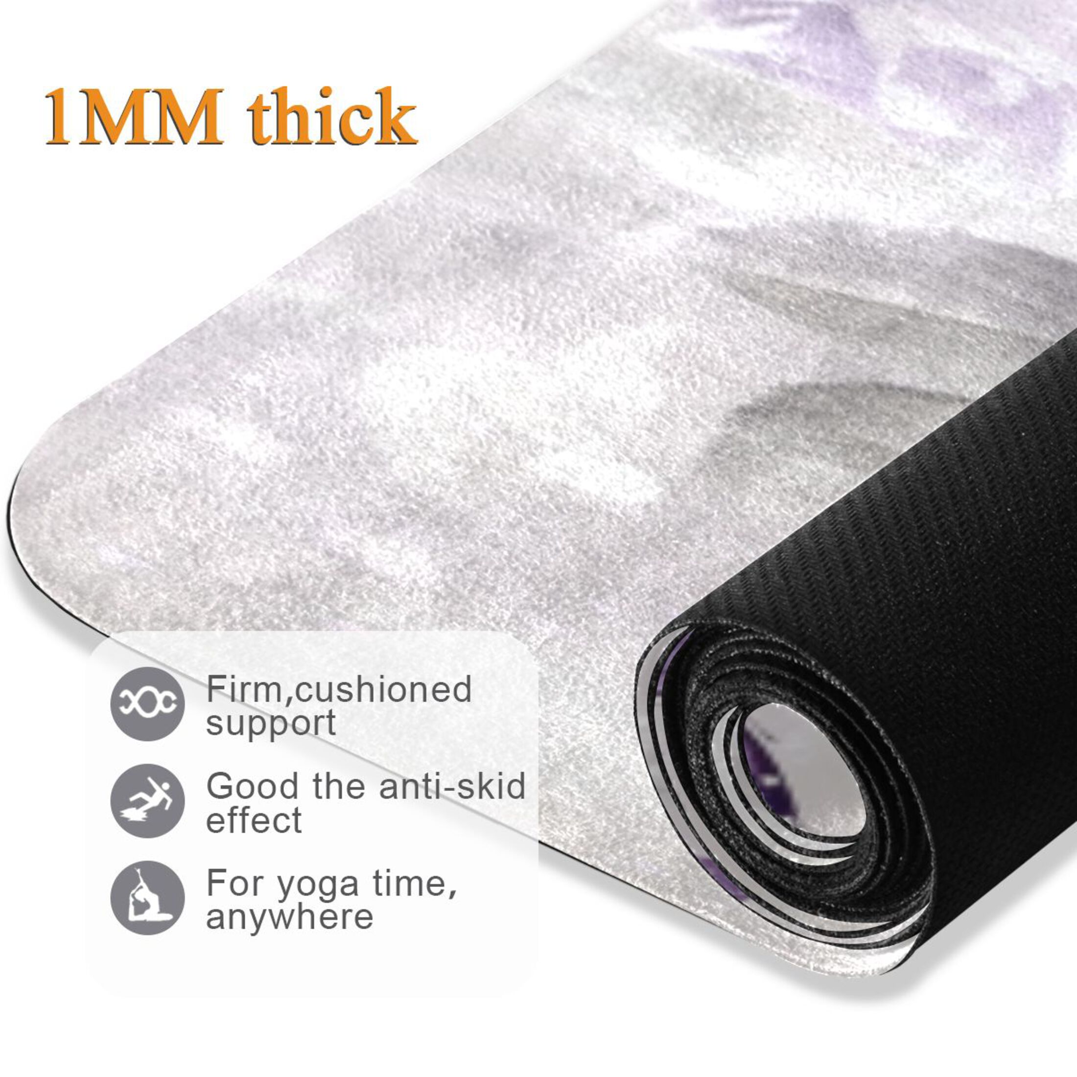 BZSMCE Yoga Mat Women Fitness Mat Lavender Dream Pattern