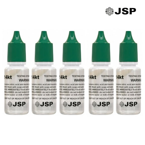 5 JSP 14K GOLD ACID TESTING SOLUTION JEWELRY TEST TESTER PRECIOUS METALS ORO