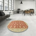 thumbnail image 4 of Ahgly Company Machine Washable Indoor Square Abstract Grapefruit Red Area Rugs, 4' Square, 4 of 7