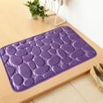 thumbnail image 3 of Color Sólido Matera de baño Puerta absorbente antideslizante Adorno grande Decoración de la alfombra Niño Sala de estar Almohadillas suaves Accesorios Púrpura, 50x80cm seitruly HA009646-11, 3 of 6
