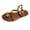 Brown, variant on JeashCHAT Sandals for Women Summer Ladies Fashion Flower Breathable Printing Round Toe Flat Sandals