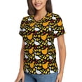 thumbnail image 5 of Yiaed Farm Goose Print Women's T Shirt V-Neck Short Sleeve Shirt Casual Breathable Tee Summer Tops-X-Large, 5 of 5