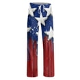 thumbnail image 4 of Independence Day Womens Pajama Pants Drawstring Stretch Funny Stars Print Pjs Casual 250th Anniversary Elastic Waist Pajama Pants, 4 of 7