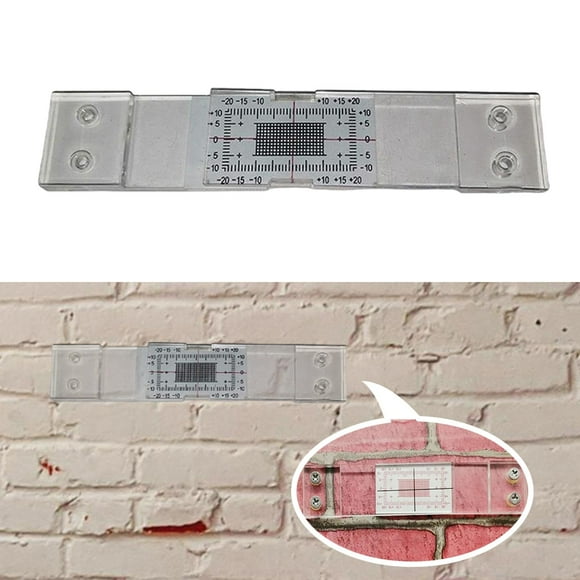 Medidor de monitoreo de grietas acrílicas, impermeable de grietas de sótano, equipo de ingeniería geotécnica, regla de proporción de mezcla de shamjiam Registro de monitoreo de grietas