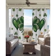 thumbnail image 4 of St Patrick's Day Blackout Curtains 45 Inches Long, Spring Shamrock Leaf Love Vintage Green Thermal Insulated Black Out Curtains, Darken Window Curtain Drapes for Bedroom Living Room 52"x45" 2 Panels, 4 of 9