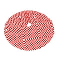 thumbnail image 5 of Red Checkerboard Pattern Tree Skirt Christmas Printed Xmas Holiday Decorations Indoor Outdoor 48", 5 of 6