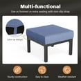 thumbnail image 6 of Superjoe Aluminum Outdoor Patio Furniture Set, 5-Piece Metal Patio Conversation Furniture Set with Ottomans, Water-Resistant Furniture Set for Porch Backyard Poolside Garden, Blue, 6 of 9