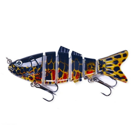 Hard Bait Fishing Lures Multi-Jointed Swimbaits Topwater Slow Sinking Hard Fishing Lures for Saltwater Freshwater Crappie Multi-Color