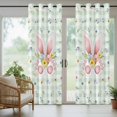 thumbnail image 5 of Outdoor Curtains for Patio Waterproof, Easter Outdoor Privacy Panels Grommet, Spring Bunny Ears Feet Flowers Green Plaid Blackout Outside Curtains for Porch/Cabana/Pergola/Gazebo 54"x84", 1 Panel, 5 of 8