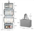 thumbnail image 2 of Casual Outdoor Foldable Large Capacity Travel Organizer Zipper Bag Hanging Zipper Storage Bags Folded Cosmetic Bags Makeup Bags Storage Toiletry Bag GREY S, 2 of 8