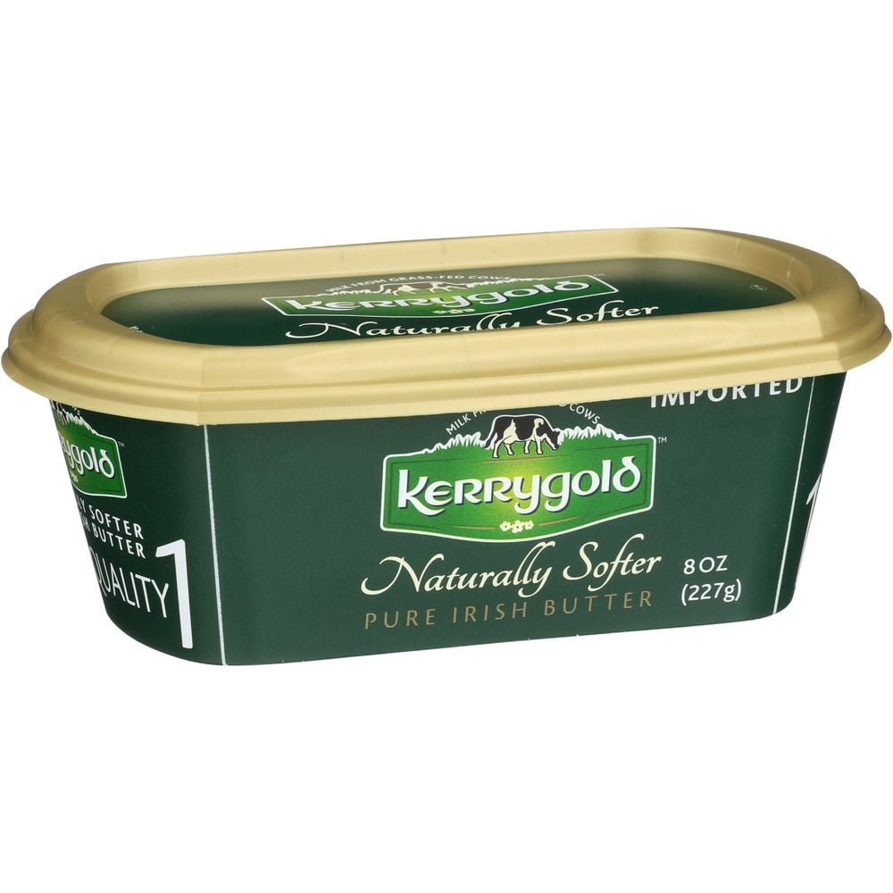 Kerrygold Naturally Softer Pure Irish Butter, 8 Ounce Tub -- 16 per case. 