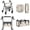 Cat Cherry Blossom, variant on TSOVTHRID Cat Cherry Blossom Print 3 Piece Set Walker Accessories, Portable Rollator Storage Under Seat Bag Soft Walker Seat and Back Rest Covers
