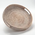 thumbnail image 1 of Bandeja redonda de ratán DECRAFTS 30x6 cm blanca, 1 of 8