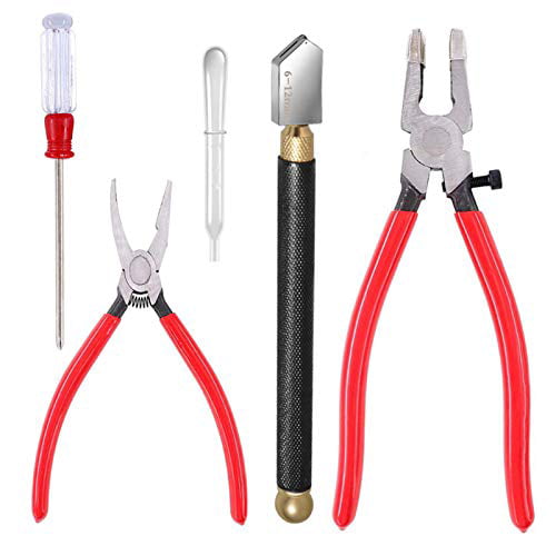 Heavy-Duty 1-Inch Running Plier with Rubber Tip Cover for any Glass Cutting 