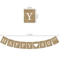 thumbnail image 5 of LABSERRON 1Pack Rectangular Flags Burlap Banner for 40th Birthday Party Decoration Supplies Khaki 6.7 x 5.1 x 0.04in, 5 of 8