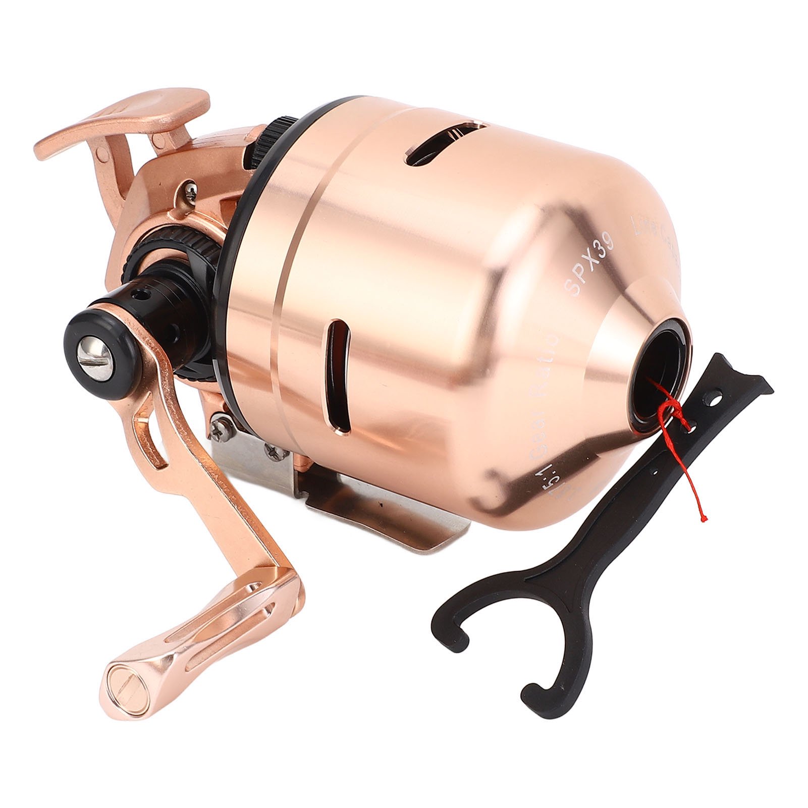 Aestri Closed Fishing Reel Stainless Steel Copper Gear Spincast Wheel Champagne Gold