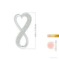 thumbnail image 3 of ANGARA Natural Diamond Infinity Heart Pendant in 14K White Gold for Women (Size-1.65mm| Color-H| Clarity-SI2) | April Birthstone, Anniversary, Jewelry Gift for Women | Natural Diamond Necklace, 3 of 8