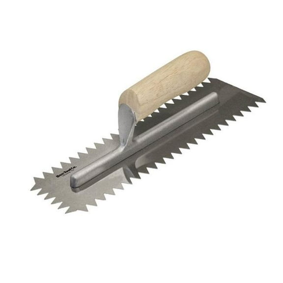 Bon Tool 83-342 12 x 4.5 in. Scratcher Trowel with Wood Handle