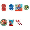 Super Mario Party Supplies Party Pack For 32 With Red #8 Balloon