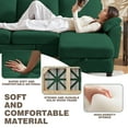 thumbnail image 4 of Pingliang Home Sectional Sofa Couch with Storage Ottoman and Loveseat,Modern 5 Seater Sofa Couch Set,L Shaped Couch with Footstool for Living Room Apartment Studio Office,Green, 4 of 8
