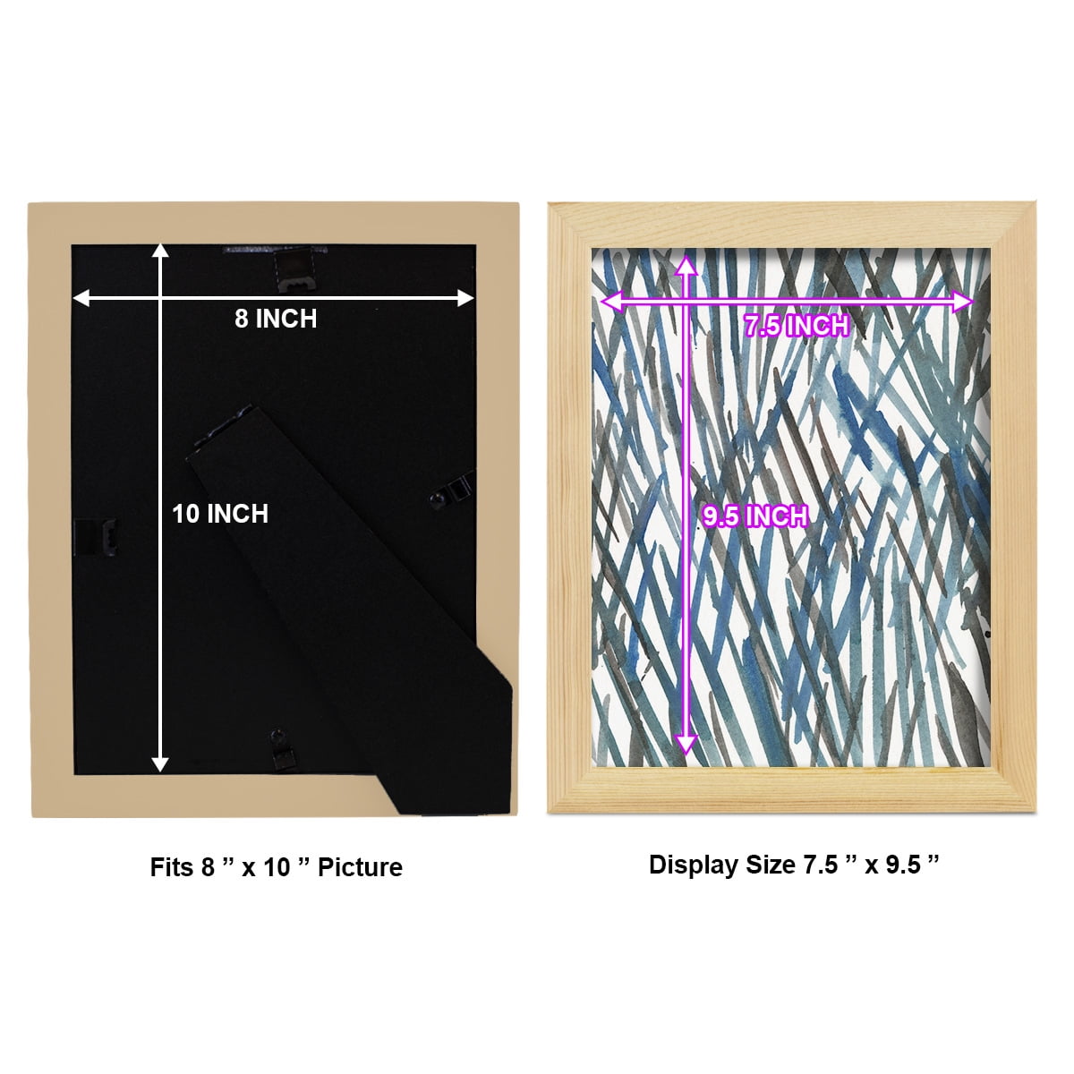 Blue Grass II - Framed Print w/glass - Natural Wood