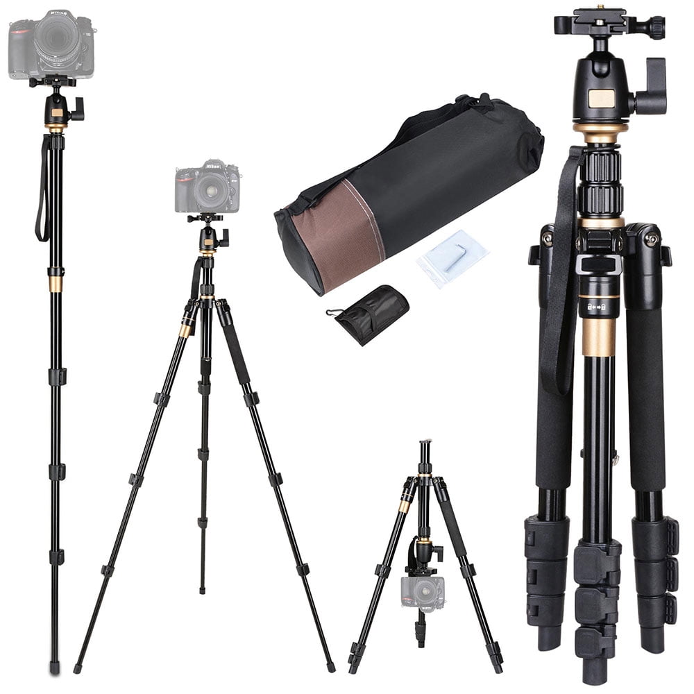 Adjustable Pro Tripod Monopod w/ Ball Head For DSLR Camera Travel