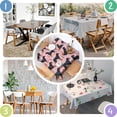 thumbnail image 4 of Rottweiler Dogs with Pioneer Flower Square Tablecloth,Waterproof Square Table Cover,Wipeable Spillproof Washable Table Cover for Home Kitchen Party Decor 60"x60"(152x152cm), 4 of 6