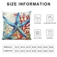 thumbnail image 5 of Chilfamy  Blue Starfish Pillow Cover , Under Sea Coral Seaweed Throw Pillow Cover for Ocean Theme Bedroom,Vintage Nautical Marine Life Cushion Case,Retro Victorian Decorative Pillow Cover, 5 of 5