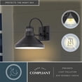 thumbnail image 6 of VAXCEL Highland Park Matte Black White Motion Dusk to Dawn Outdoor Wall Light, 6 of 13