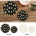 thumbnail image 4 of GZHJMY Cute Daisy Print Placemats Set of 2, Woven Washers, Cotton, Round Large Pot Holder, Heat Resistant, for Pot Countertops, 4 of 5