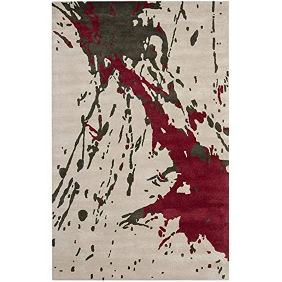 SAFAVIEH Soho Henrietta Abstract Area Rug, Beige/Red, 3'6" x 5'6"
