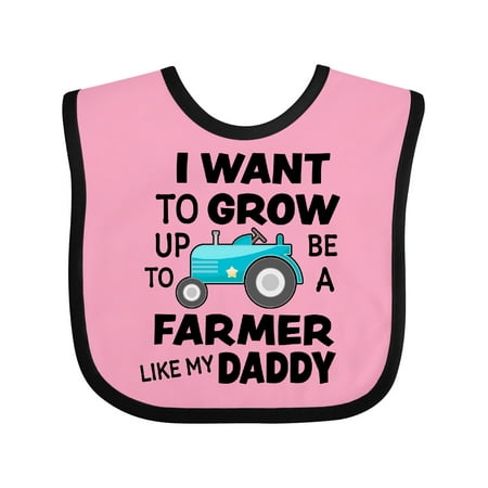 

Inktastic I Want to Grow Up to Be a Farmer Like My Daddy Boys or Girls Baby Bib