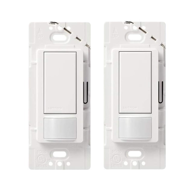 Interruptor de luz con sensor de movimiento Lutron Maestro MS-OPS2H-2-WH