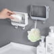 thumbnail image 4 of Estuche ahorrador de jabón para ducha, baño, cocina, con gancho montado en la pared, sin perforación, autodrenante, mantiene las barras de jabón secas, soporte para caja de jabón (paquete de, 4 of 5