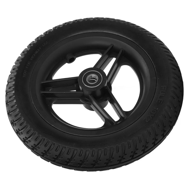 Roue de Fauteuil Roulant, Grand Application Roulement 6001 Roulement avant Roue de Fauteuil Roulant Pneu en Polyuréthane 10 Pouces Antidéflagrant Design Solide Surface Antidérapante pour Marcheurs