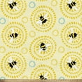 thumbnail image 3 of David Textiles 60" x 1.5 yard Brushed Fleece Bees Circles Fabric Precut, 3 of 6