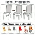 thumbnail image 5 of 4 Pcs Dining Chair Slipcover,High Stretch  Chair Covers （Light Gray） Removable Washable Dining Room Chair Seat Protector Cover for Home Party Hotel Wedding Ceremony, 5 of 8