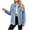 Light Blue, variant on Fayshow0 Womens Jean Jackets Trendy Fall Save Up under 50% Women's Fashion Color Lapel Look Slimmer Sleeve Denim Jacket,Blue L