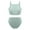A Mint Green, variant on YONGHS Kids Girls Bikini Swimwear Suit Sleeveless Tops Briefs Set 5-16 A Mint Green 12
