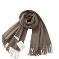 thumbnail image 4 of MEICHEN Neck Warmer for Delicate Ladies Fashion Solid Color Tassel Feeling Neck Warmer Winter Comfortable Faux Woolen Scarf Winter Accessories Brown, 4 of 4