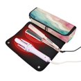 thumbnail image 3 of Hair Tool Organizer Bag with Heat Resistant Mat Removable Travel Storage Case for Hot Air Brushes Curling Irons Flowing Geological Textures, 3 of 8