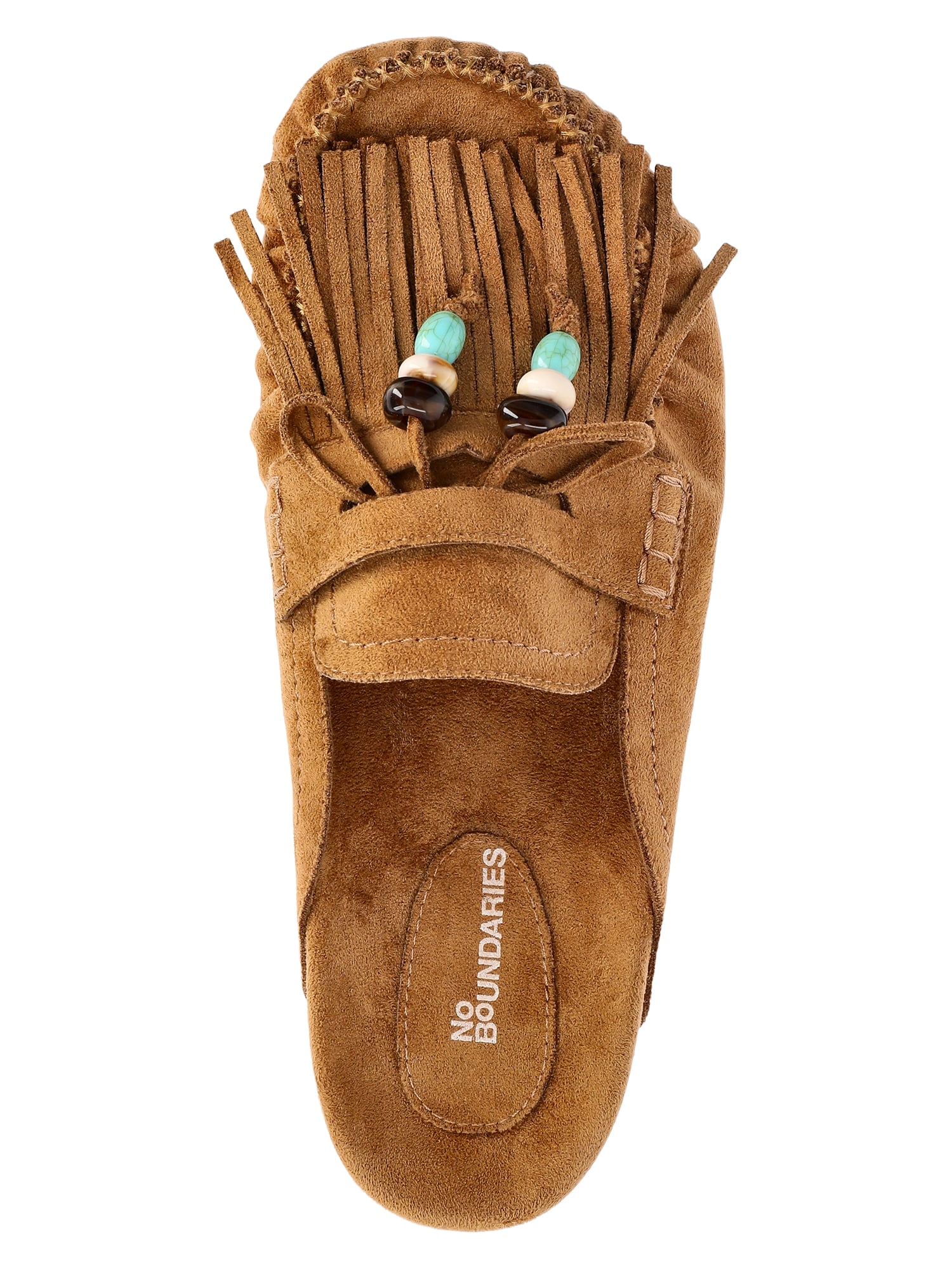 No Boundaries Women's Fringe Slip On Moccasin