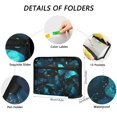 thumbnail image 3 of Accordion File Organizer with Zip Closure 13 Pockets Expanding File Folder Letter A4 Paper Document Organizer for Home Office Blue-green Butterfly Pattern, 3 of 7