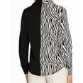 thumbnail image 3 of Lovito Classy Zebra Colorblock Pocket Blouse, 3 of 5