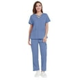 thumbnail image 3 of Garbnen Athletic Scrub Set for Women Stretch V-Neck Womens Scrub Top & Yoga Jogger Scrub Pants Nurse Working Uniforms with Pockets, 3 of 6