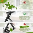 thumbnail image 6 of Vineego Foldable with Sauna, Lounge Coffee Chair 12 Inch High 5-Position Adjustable Patio Lounge Chair Beach Pool Coffee Chair,Biege, 6 of 8