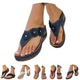 thumbnail image 5 of RotHome Womens Platform Wedge Sandals Thong Toe Flip Flops Comfortable Dressy Casual Slip On Summer Spring Shoes for Women Arch Support, 5 of 8