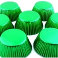 thumbnail image 2 of Standard Green Foil Cupcake Liners Wrappers Metallic Baking Cups, 200-Count (Green), 2 of 8